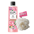 Lux Body Wash French Rose & Almond 245ml ( Free Loofah )