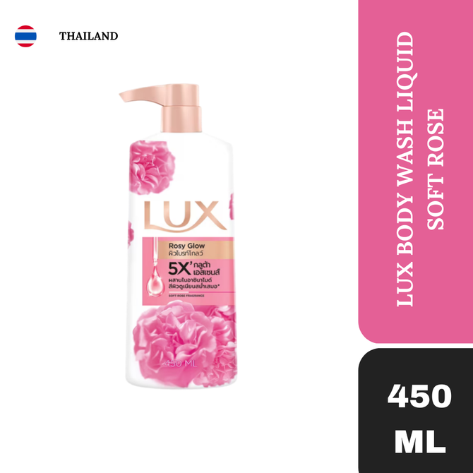 Lux Body Wash Liquid Rosy Glow 450ml