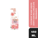 Lux Body Wash Liquid Dewy Sakura Delicate Fragrance 450ml