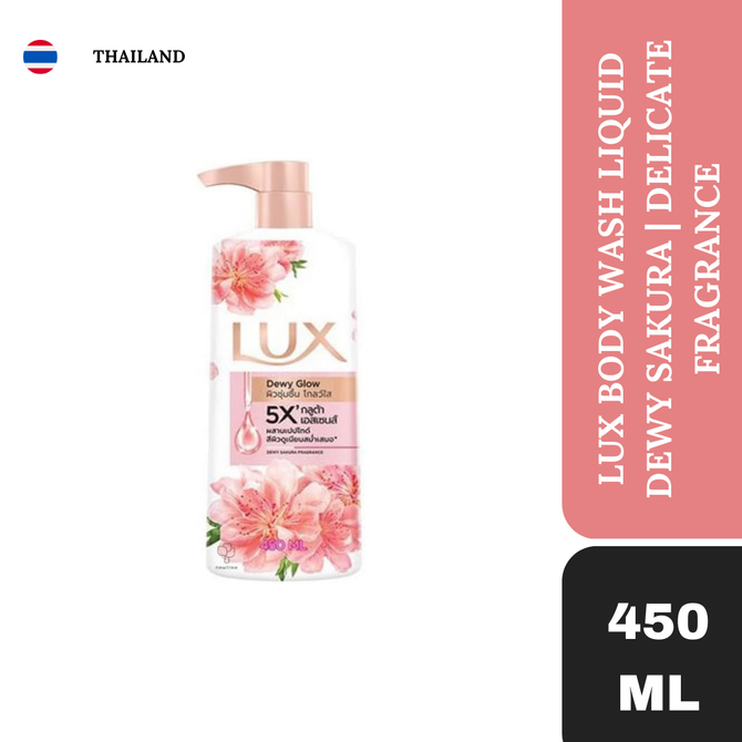 Lux Body Wash Liquid Dewy Sakura Delicate Fragrance 450ml