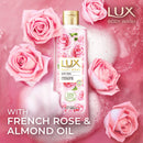 Lux Body Wash French Rose & Almond 245ml ( Free Loofah )