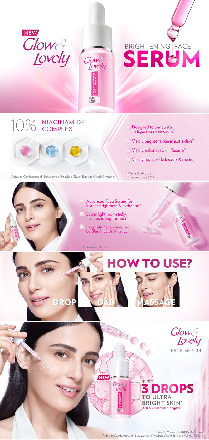 Glow &Amp; Lovely Brightening Face Serum 7Ml (Imported) 3 Glow &Amp; Lovely Brightening Face Serum