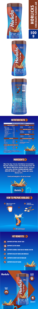 Horlicks Chocolate Flavour Jar 500g (Powder Drink)