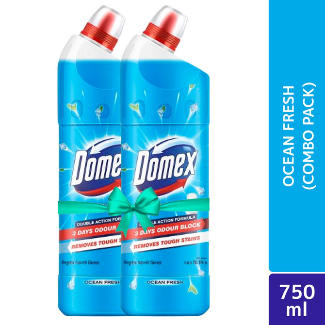 Domex Toilet Cleaning Liquid Ocean Fresh 750ml Combo Pack 2pcs