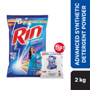 Rin Advanced Synthetic Laundry Detergent Powder 2kg With 200g Surf Excel Powder Free
