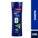 Clear Men Shampoo Cool Sport Menthol Anti Dandruff 330ml (Brazil's Jersey Free)