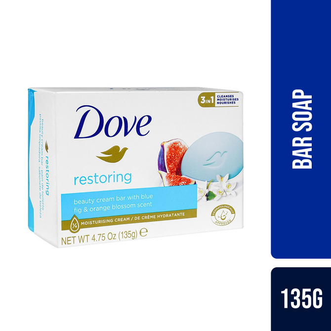 Dove Restoring  Beauty Cream Bar Soap Blue Fig And Orange Blassom (Imported )(UI)135g