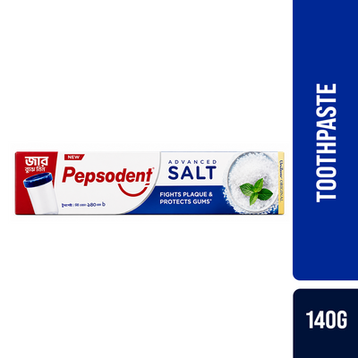 Pepsodent Toothpaste Advanced Salt 140g Jar Free