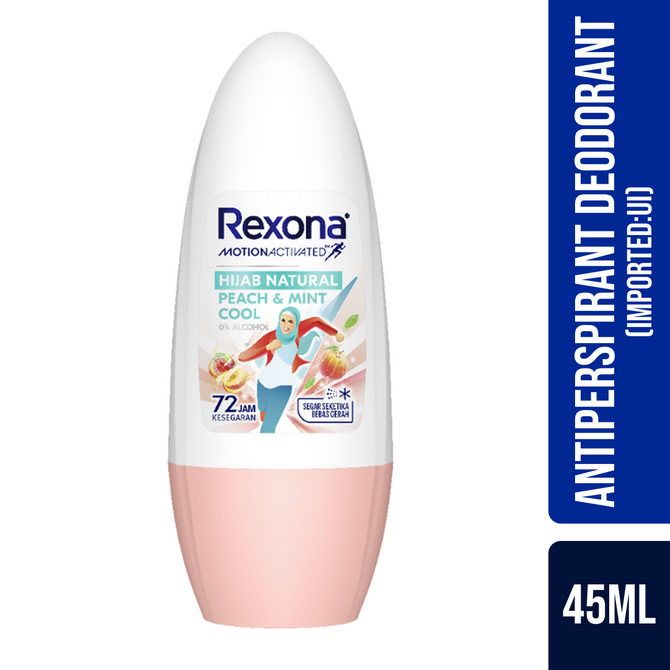 Rexona Women Roll On Hijab Natural Peach & Mint Cool(Imported )(UI) 45ml
