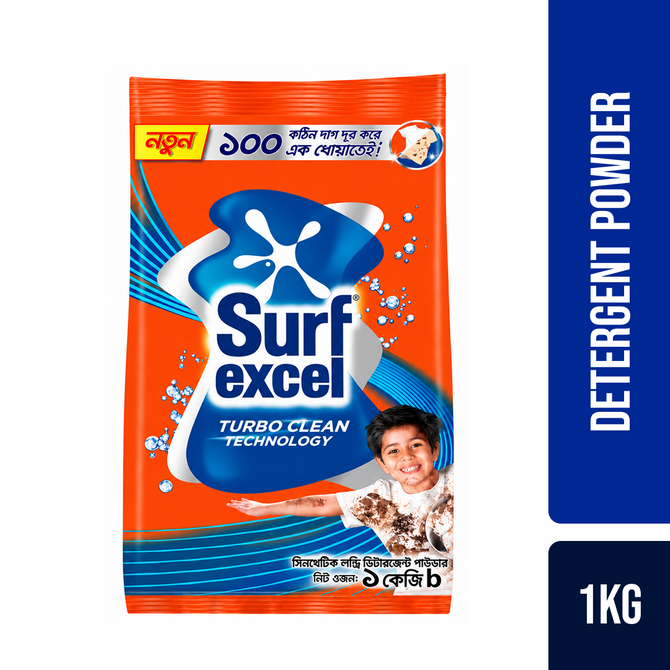 Surf Excel Synthetic Laundry Detergent Powder 1kg