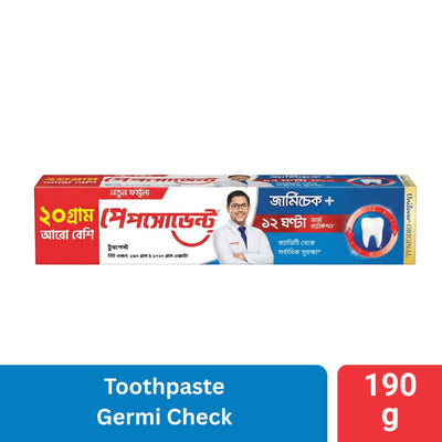 Pepsodent Toothpaste Germi-Check 190g With 20g Extra