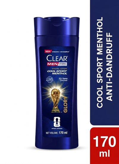Clear Men Shampoo Cool Sport Menthol Anti Dandruff 170ml (FIFA)