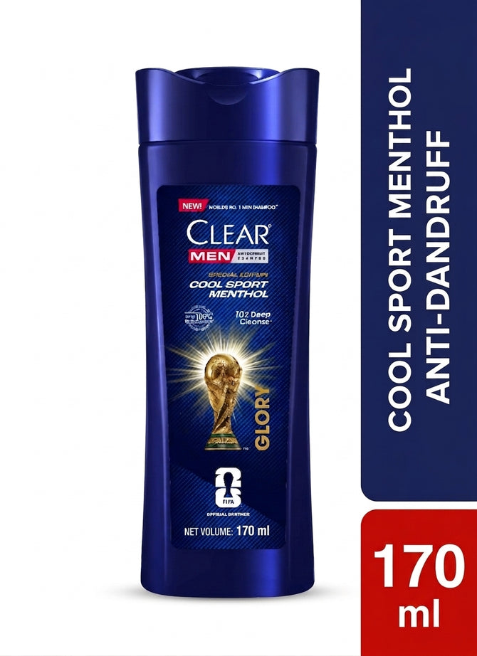 Clear Men Shampoo Cool Sport Menthol Anti Dandruff 170ml (FIFA)