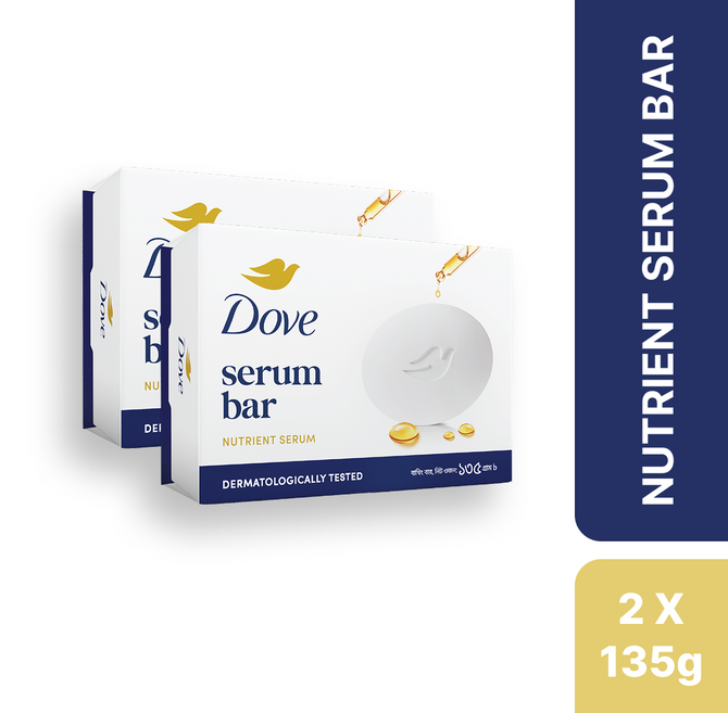 Dove Nutrient Serum Bar 135g (Bundle of 2)