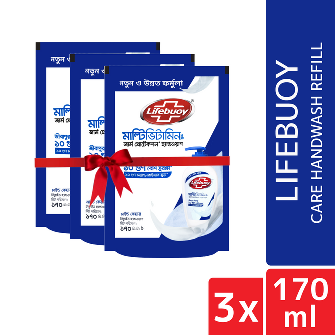 Lifebuoy Handwash (Soap) Care Refill 170ml (Bundle of 3)