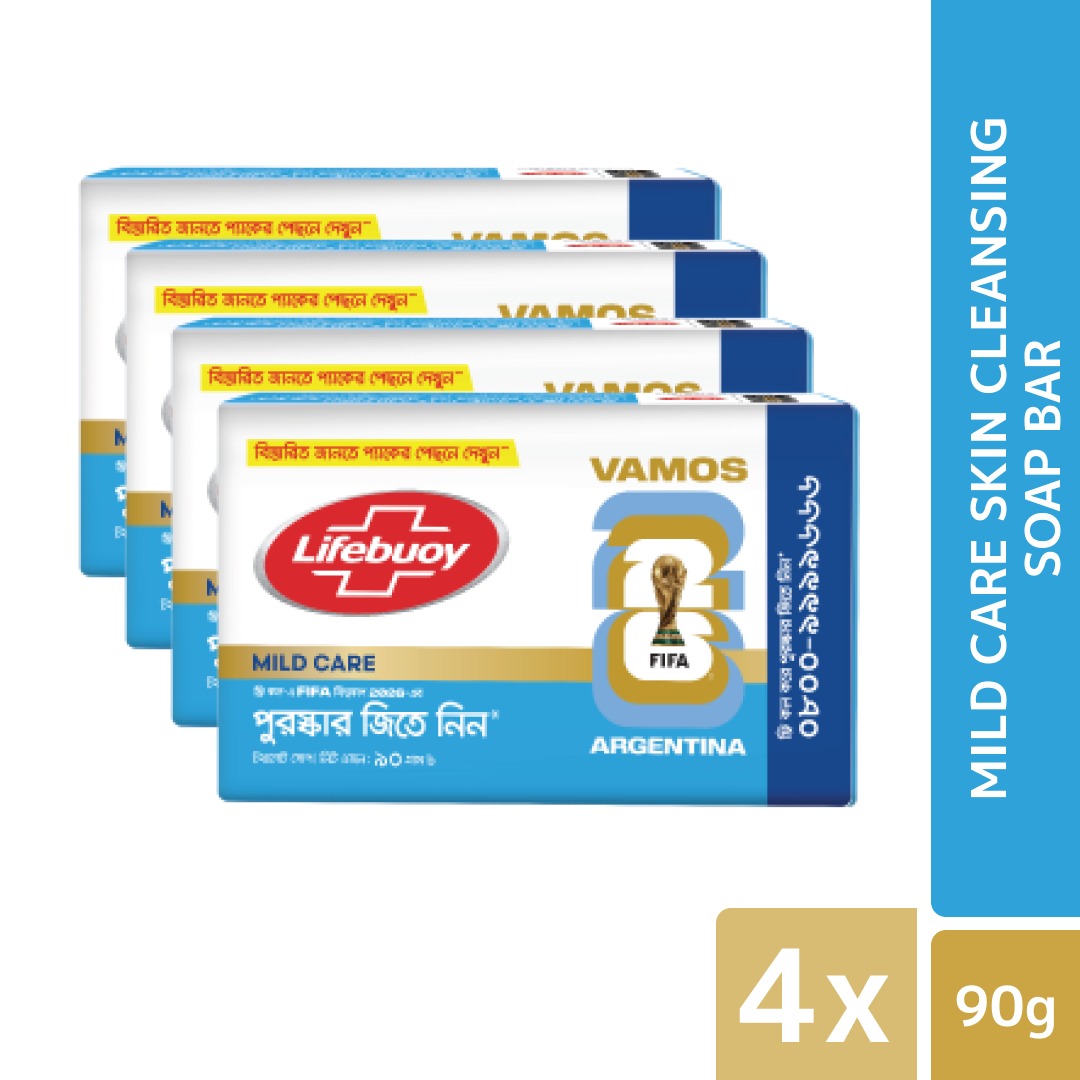 Lifebuoy Skin Cleansing Bar Soap Care 90g (Bundle of 4)