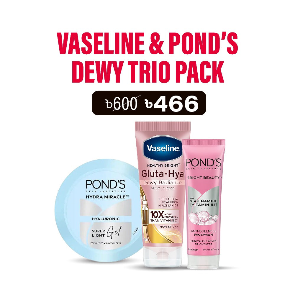 Vaseline & Ponds Dewy Trio Pack