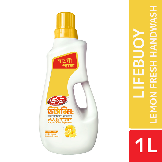 Lifebuoy Handwash (Soap) Lemon Fresh Bottle 1L