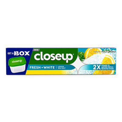 Closeup Toothpaste Lemon Sea Salt 140g Get A Box Free