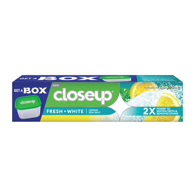 Closeup Toothpaste Lemon Sea Salt 140g Get A Box Free