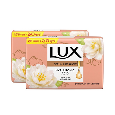 Lux Bright Glow Hya Bar Soap 90g Combo Pack 2pcs
