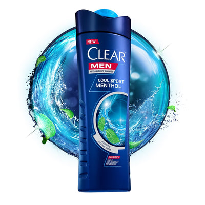 Clear Men Cool Sport Menthol Anti-Dandruff Shampoo 170ml (Unilever Original)