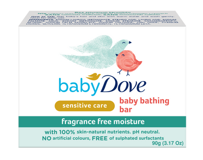 Dove Baby Bathing Bar Fragrance Free Moisure 90gm