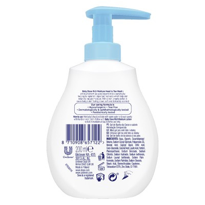 Dove Baby Head to Toe Wash Rich Moisure Moisure 200ml