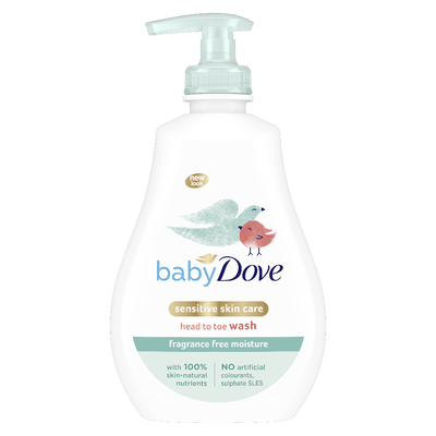 Dove Baby Head to Toe Wash Fragrance Free Moisure 400ml