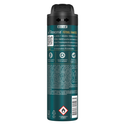 Rexona Men Futbol Fanatics Antitranspirante Aerosol (Imported )(UI) 150ml