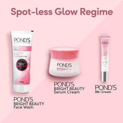 Pond's Bright Beauty Serum Cream 35g With 19gm Facewash Free