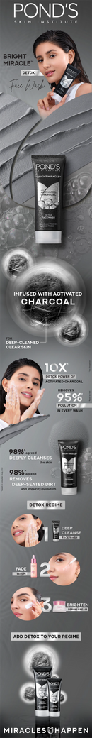 Pond's Face Wash Bright Miracle Detox 100g