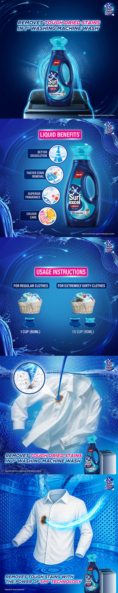 Surf Excel Liquid Detergent Top Load 500ml