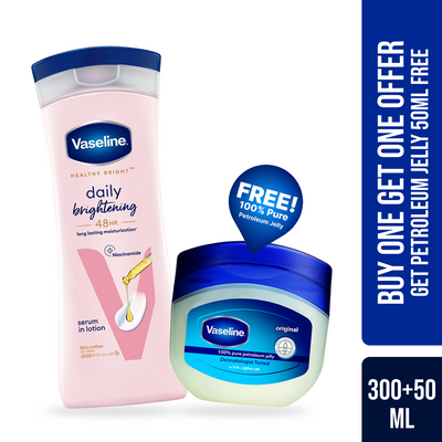Buy Vaseline Lotion Healthy Bright 300ml Get Petroleum Jelly 50ml Free