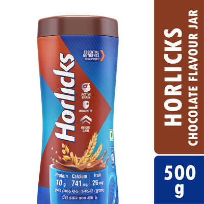 Horlicks Chocolate Flavour Jar 500g (Powder Drink)
