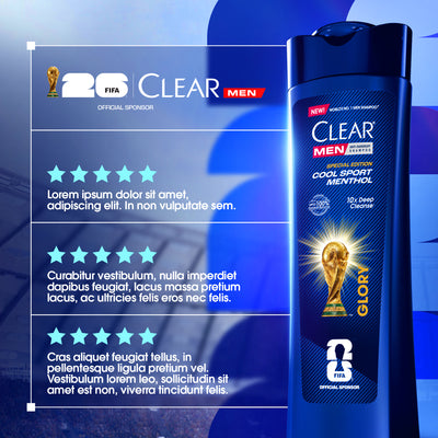 Clear Men Shampoo Cool Sport Menthol Anti Dandruff 80ml