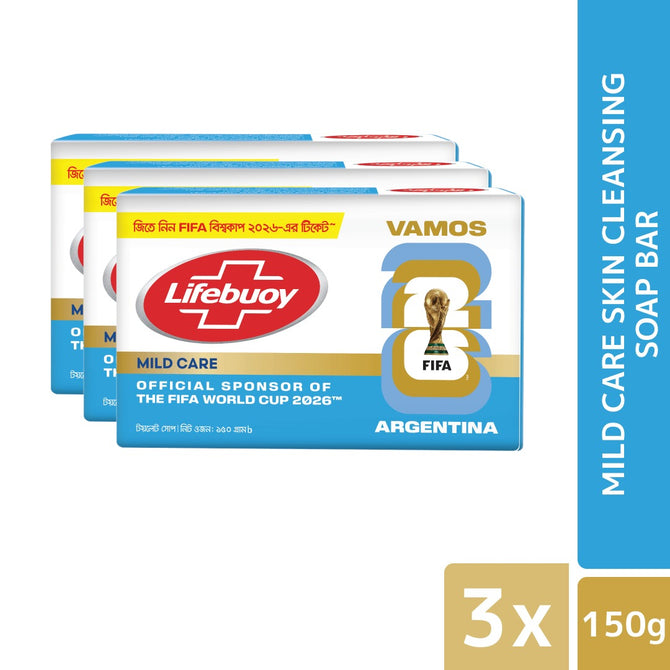 Lifebuoy Skin Cleansing Soap Bar Care 150g (Bundle of 3)