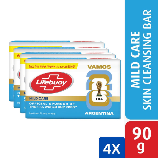 Lifebuoy Skin Cleansing Soap Bar Care 90g (Bundle of 4)