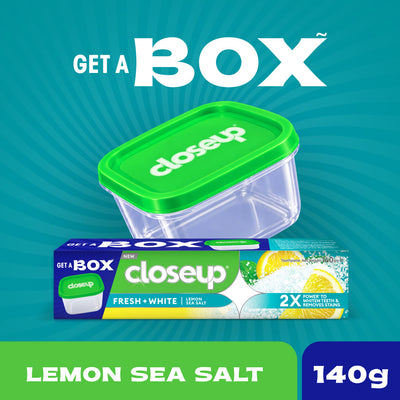 Closeup Toothpaste Lemon Sea Salt 140g Get A Box Free