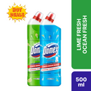 Domex Toilet Cleaning Liquid Lime & Ocean Fresh 500ml Combo Pack