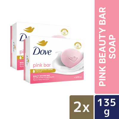 Dove Beauty Bar Soap Pink 135g (Bundle of 2)