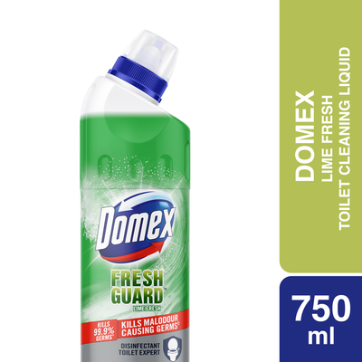 Domex Toilet Cleaning Liquid Lime Fresh 750ml Basin Brush Free