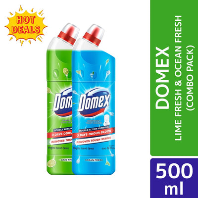 Domex Toilet Cleaning Liquid Lime & Ocean Fresh 500ml Combo Pack