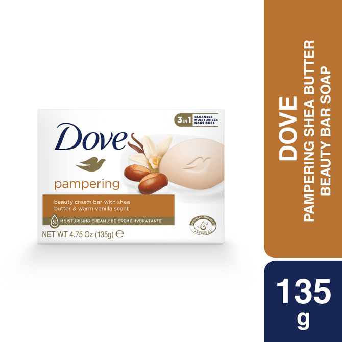 Dove Beauty Bar Soap Pampering Shea Butter 135g
