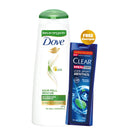 Dove Shampoo Hairfall Rescue 330ml With 79ml Clear Men Shampoo Free