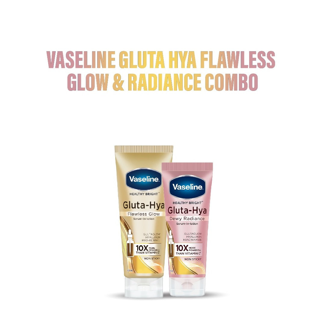 Vaseline Gluta Hya Flawless Glow & Radiance Combo (200ml+70ml)