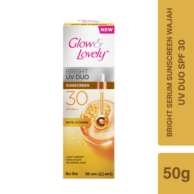 Glow & Lovely Bright Serum Sunscreen UV DUO SPF30 50g