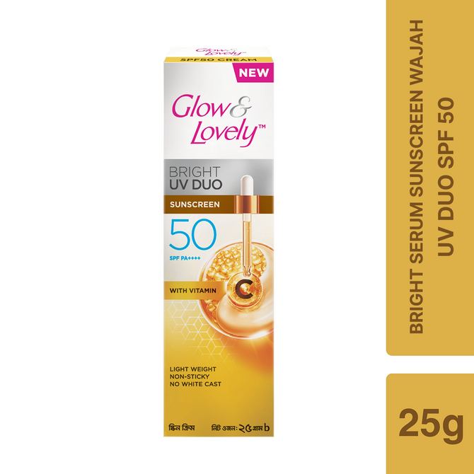Glow & Lovely Bright Serum Sunscreen UV DUO SPF50 25g