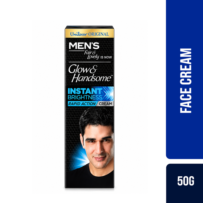 Glow & Handsome Face Cream Rapid Action Instant Brightness 50g