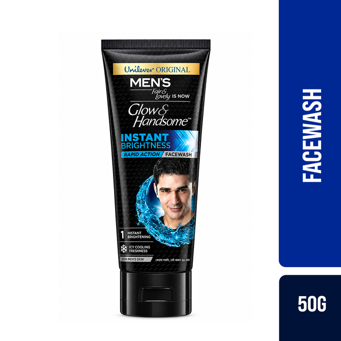 Glow & Handsome Facewash Rapid Action Instant Brightness 50g